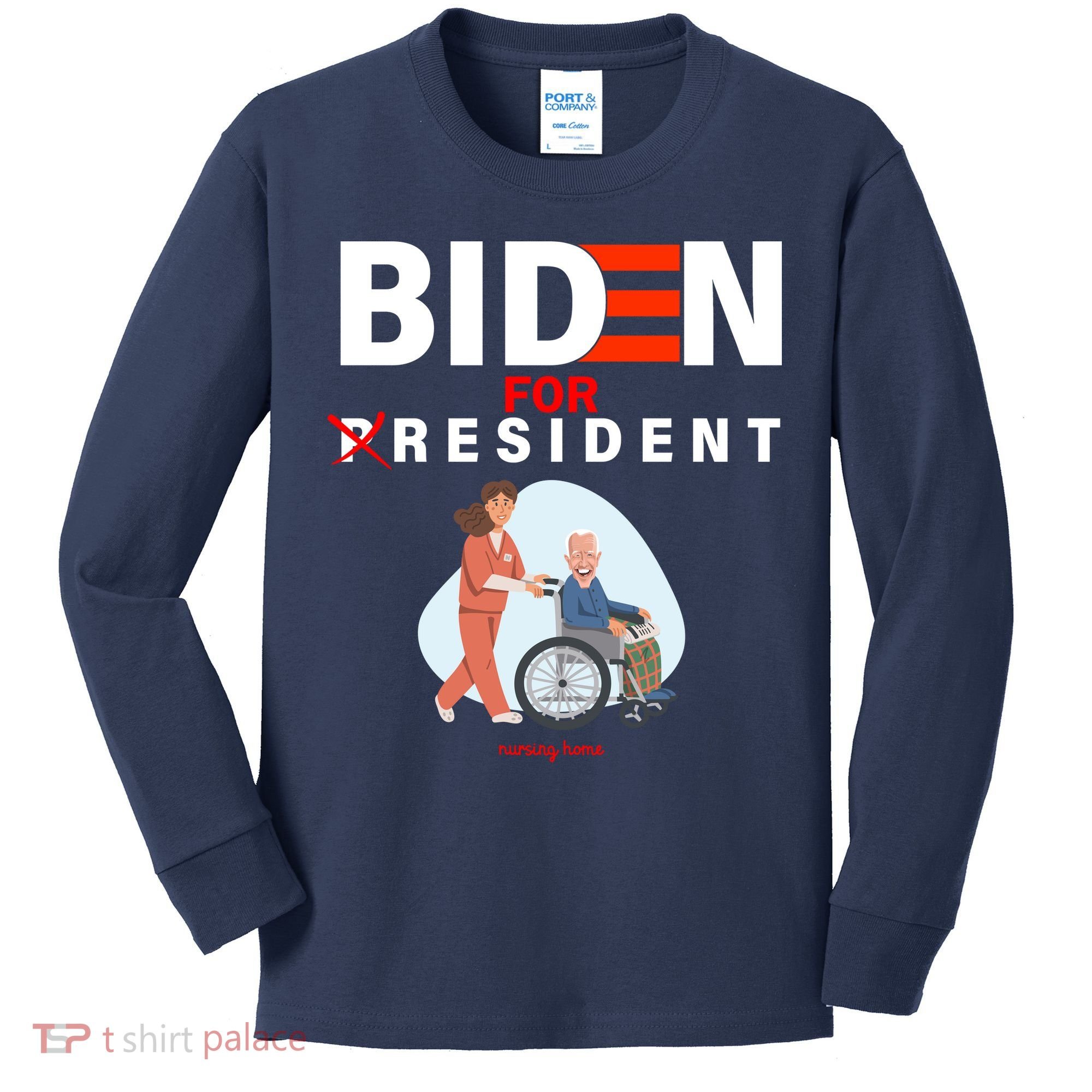 Biden For Resident Funny Trump 2020 President Kids Long Sleeve Shirt