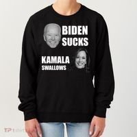 Biden Sucks Kamala Swallows Women's Sweatshirt thumb 0