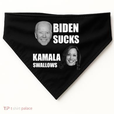 Biden Sucks Kamala Swallows USA-Made Doggie Bandana