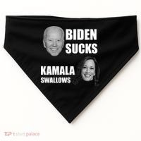 Biden Sucks Kamala Swallows USA-Made Doggie Bandana thumb 0