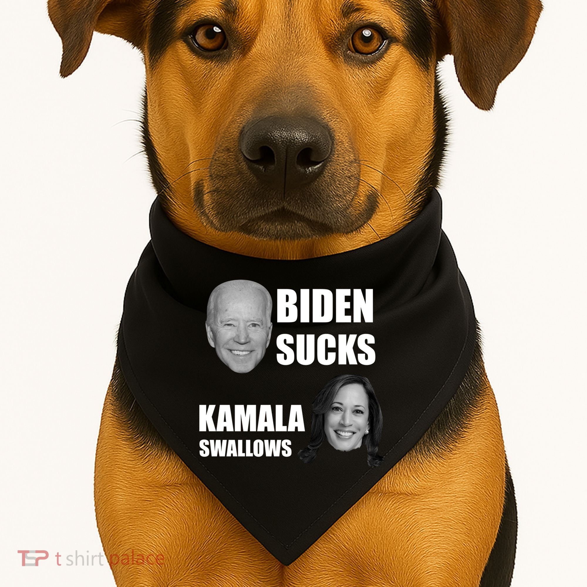 Biden Sucks Kamala Swallows USA-Made Doggie Bandana