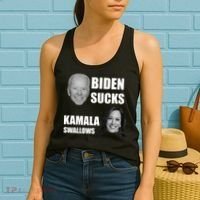 Biden Sucks Kamala Swallows Women's Tank Top thumb 2