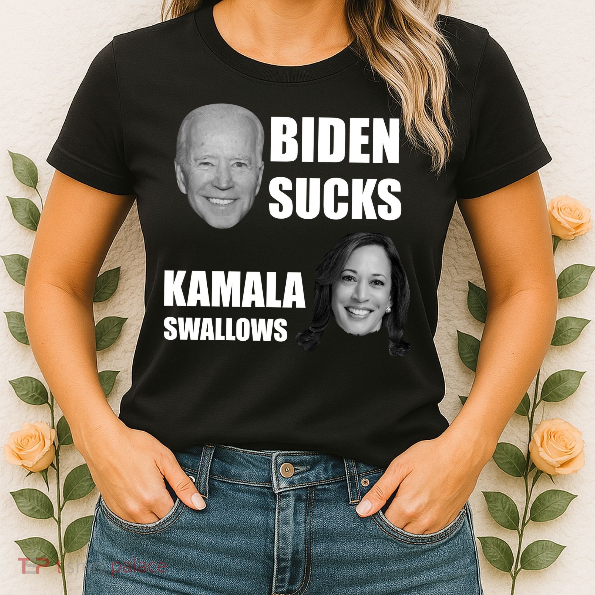 Biden Sucks Kamala Swallows Women's T-Shirt