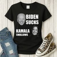 Biden Sucks Kamala Swallows Women's T-Shirt thumb 3