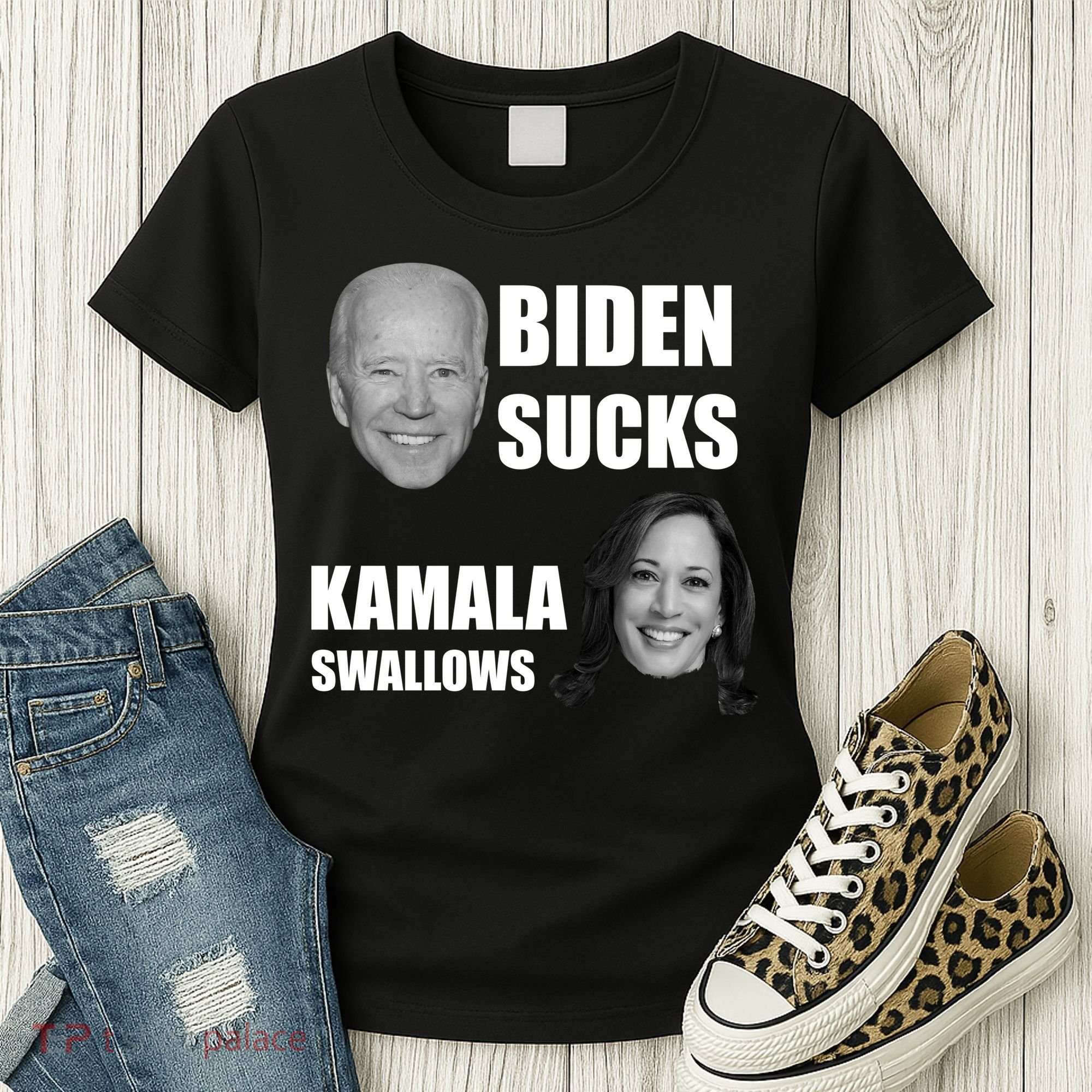 Biden Sucks Kamala Swallows Women's T-Shirt