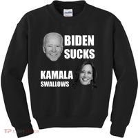Biden Sucks Kamala Swallows Kids Sweatshirt thumb 0