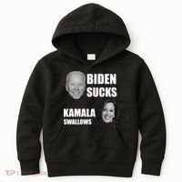 Biden Sucks Kamala Swallows Kids Hoodie thumb 0