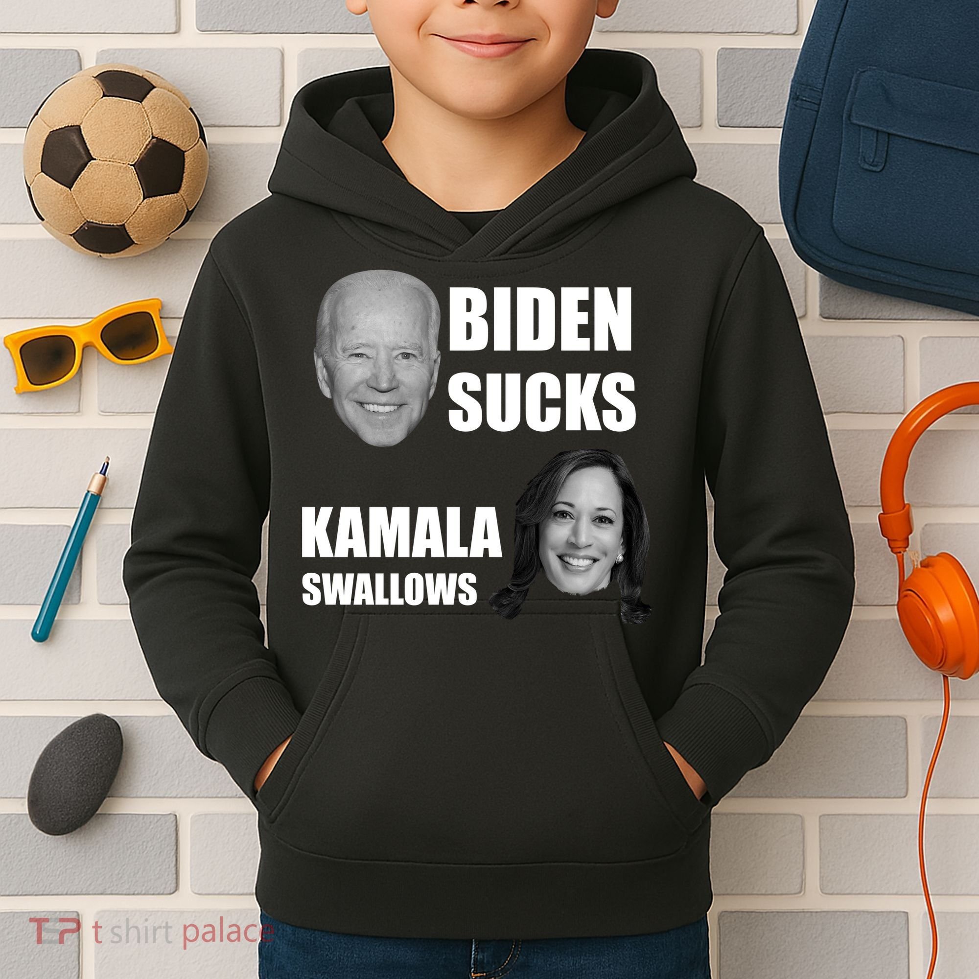 Biden Sucks Kamala Swallows Kids Hoodie
