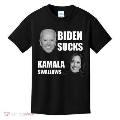 Biden Sucks Kamala Swallows Kids T-Shirt
