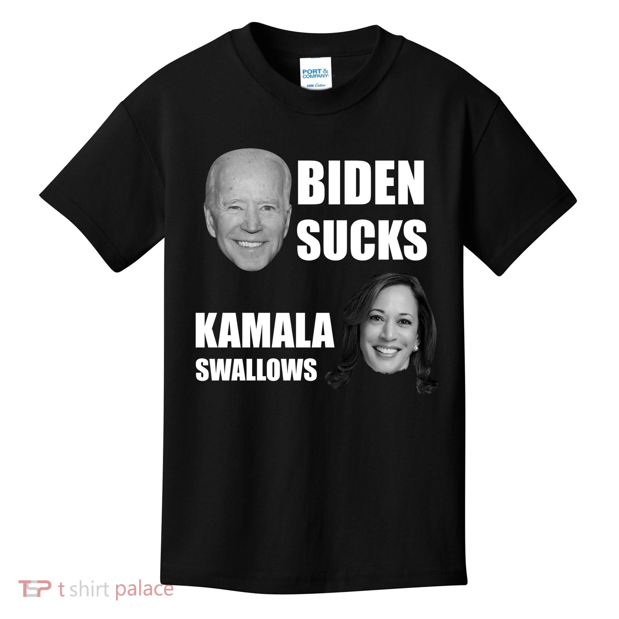 Biden Sucks Kamala Swallows Kids T-Shirt