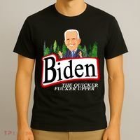 Biden The Quicker Fucker Upper Funny Cartoon T-Shirt thumb 3