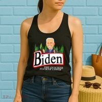 Biden The Quicker Fucker Upper Funny Cartoon Women's Tank Top thumb 2