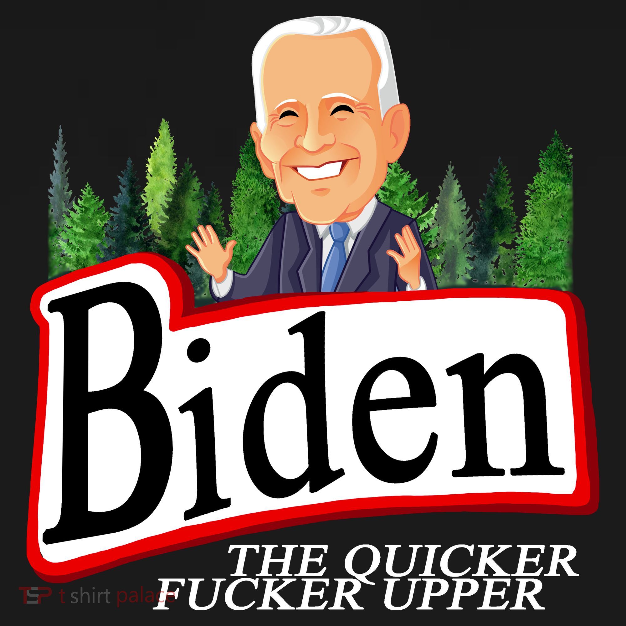 Biden The Quicker Fucker Upper Funny Cartoon Women's Tank Top
