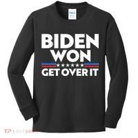 Biden Won Get Over It Kids Long Sleeve Shirt thumb 0