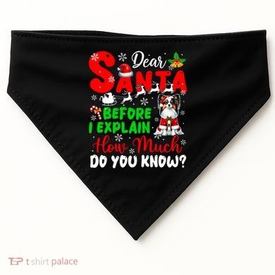 Before I Explain How Much You Know Xmas Papillon Owner Lover USA-Made Doggie Bandana
