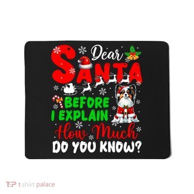 Before I Explain How Much You Know Xmas Papillon Owner Lover Mousepad