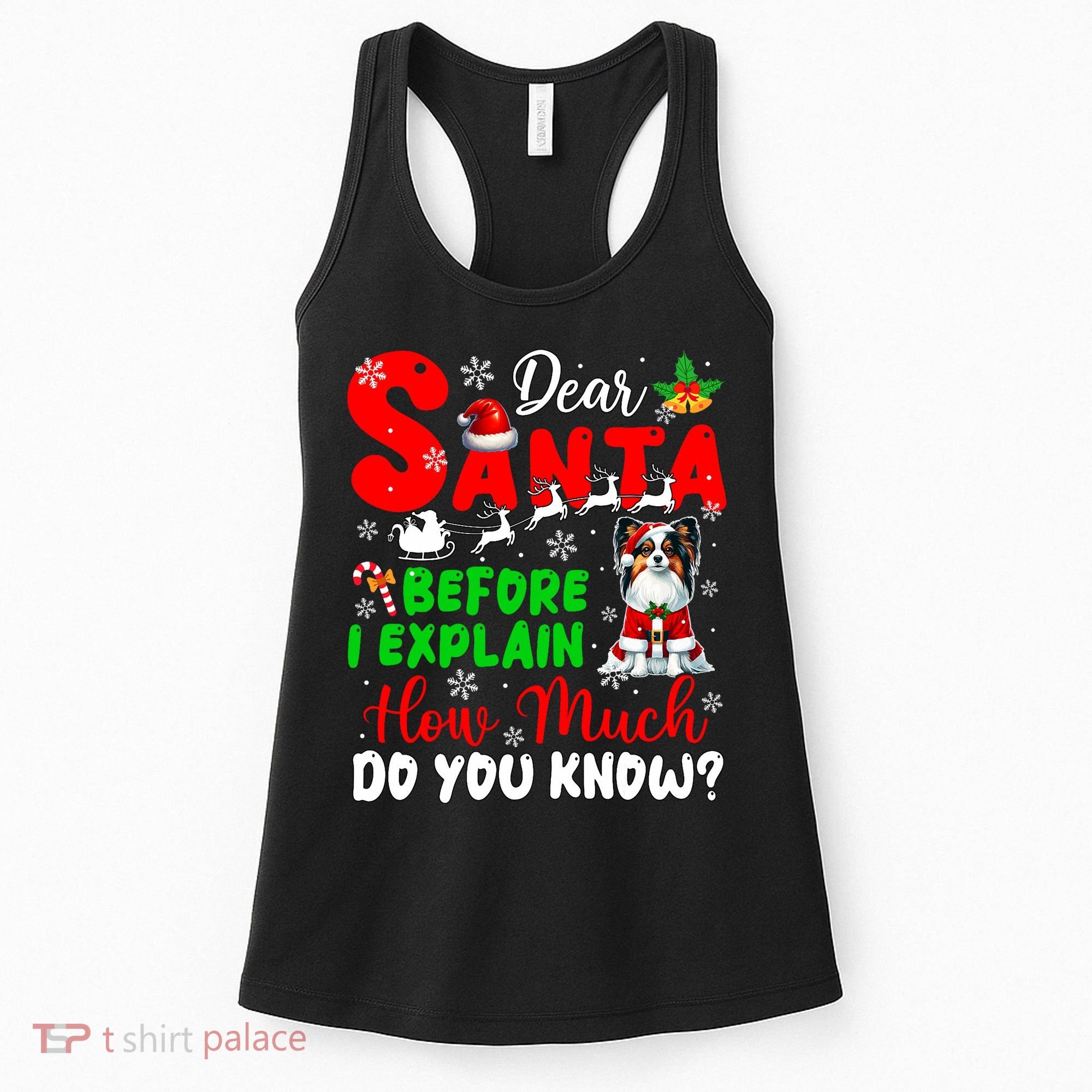 Before I Explain How Much You Know Xmas Papillon Owner Lover Women's Tank Top