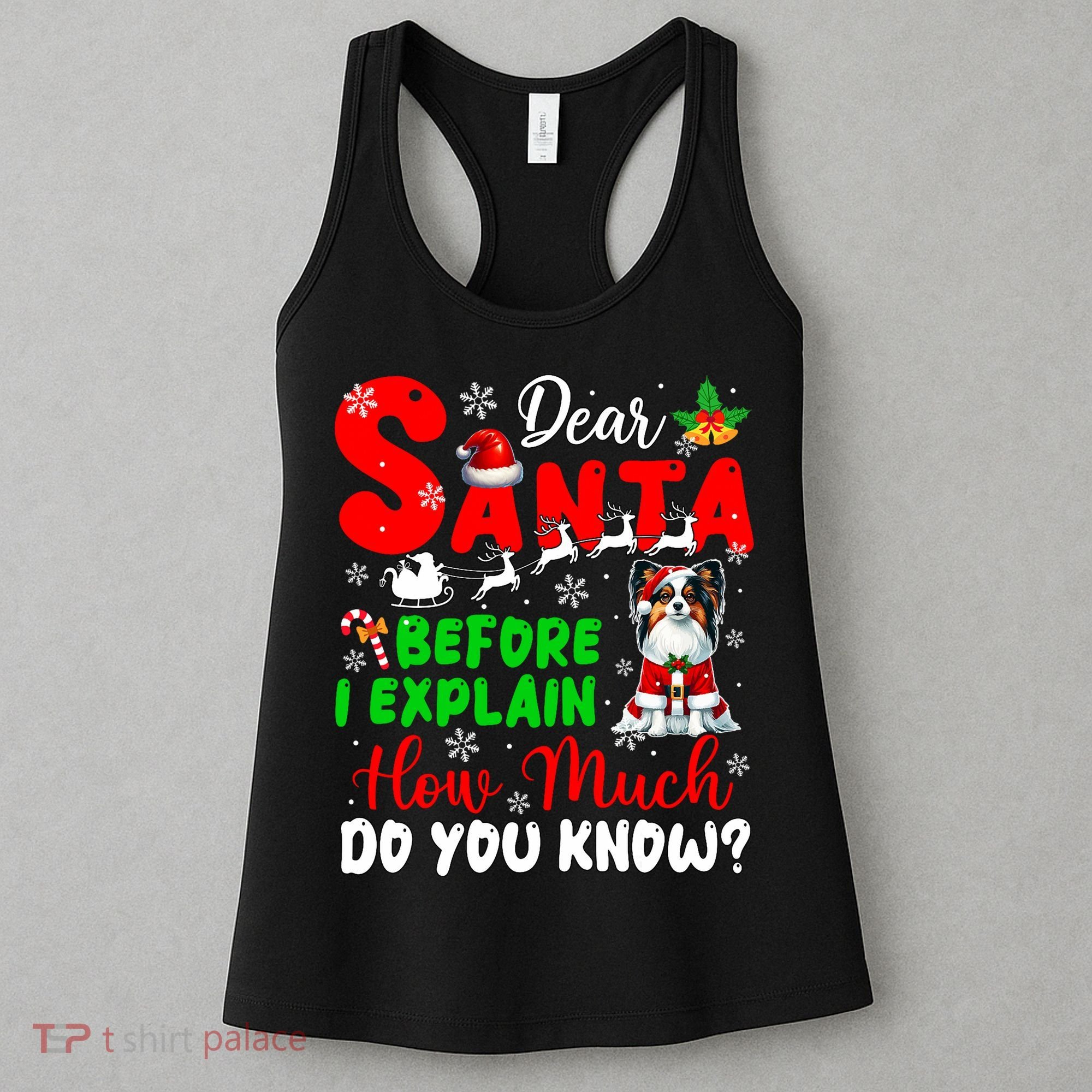 Before I Explain How Much You Know Xmas Papillon Owner Lover Women's Tank Top