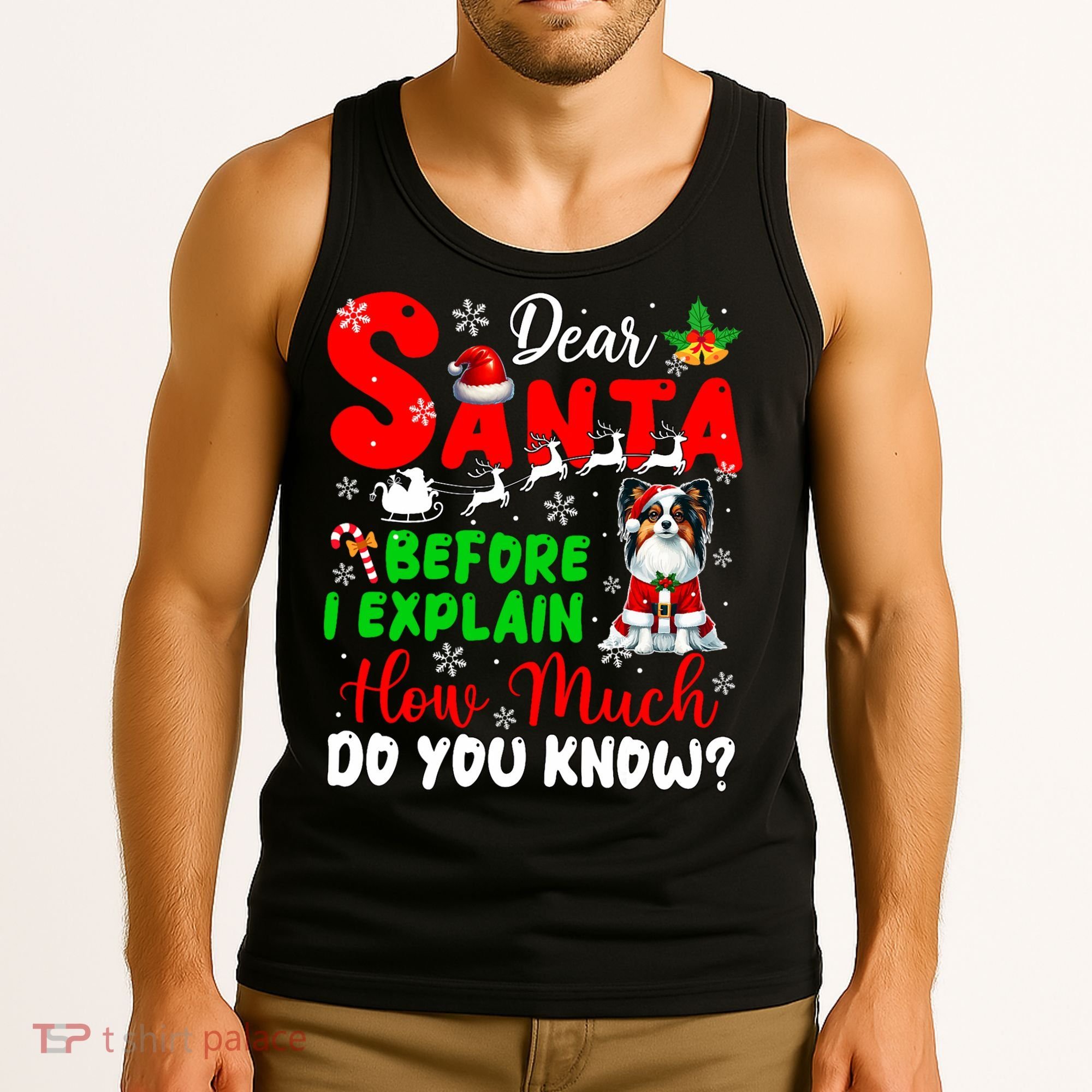 Before I Explain How Much You Know Xmas Papillon Owner Lover Tank Top