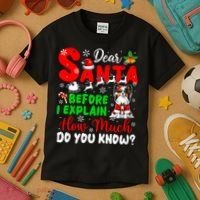 Before I Explain How Much You Know Xmas Papillon Owner Lover Kids T-Shirt thumb 3