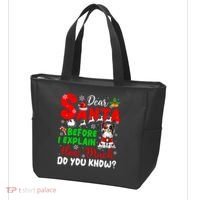 Before I Explain How Much You Know Xmas Papillon Owner Lover Tote Bag thumb 3