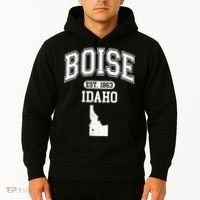 Boise Idaho Est. 1863 Varsity Hoodie thumb 2