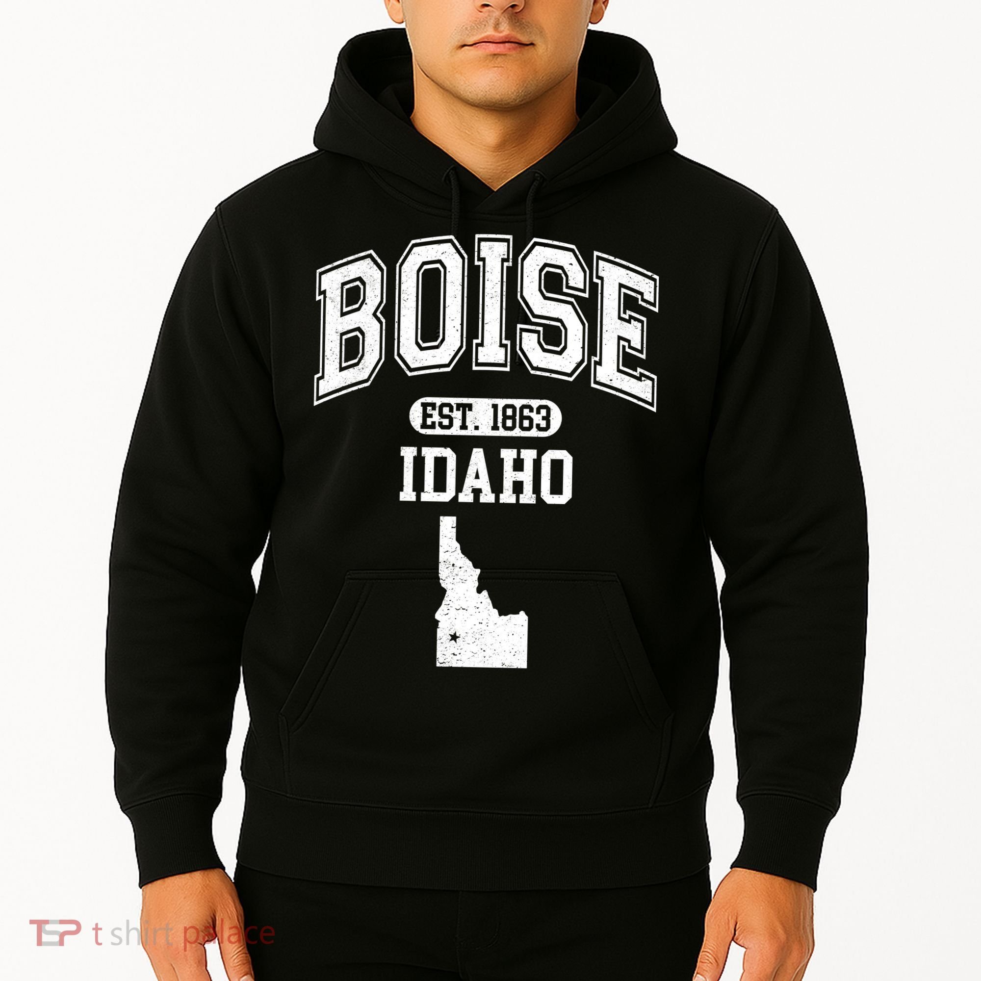 Boise Idaho Est. 1863 Varsity Hoodie