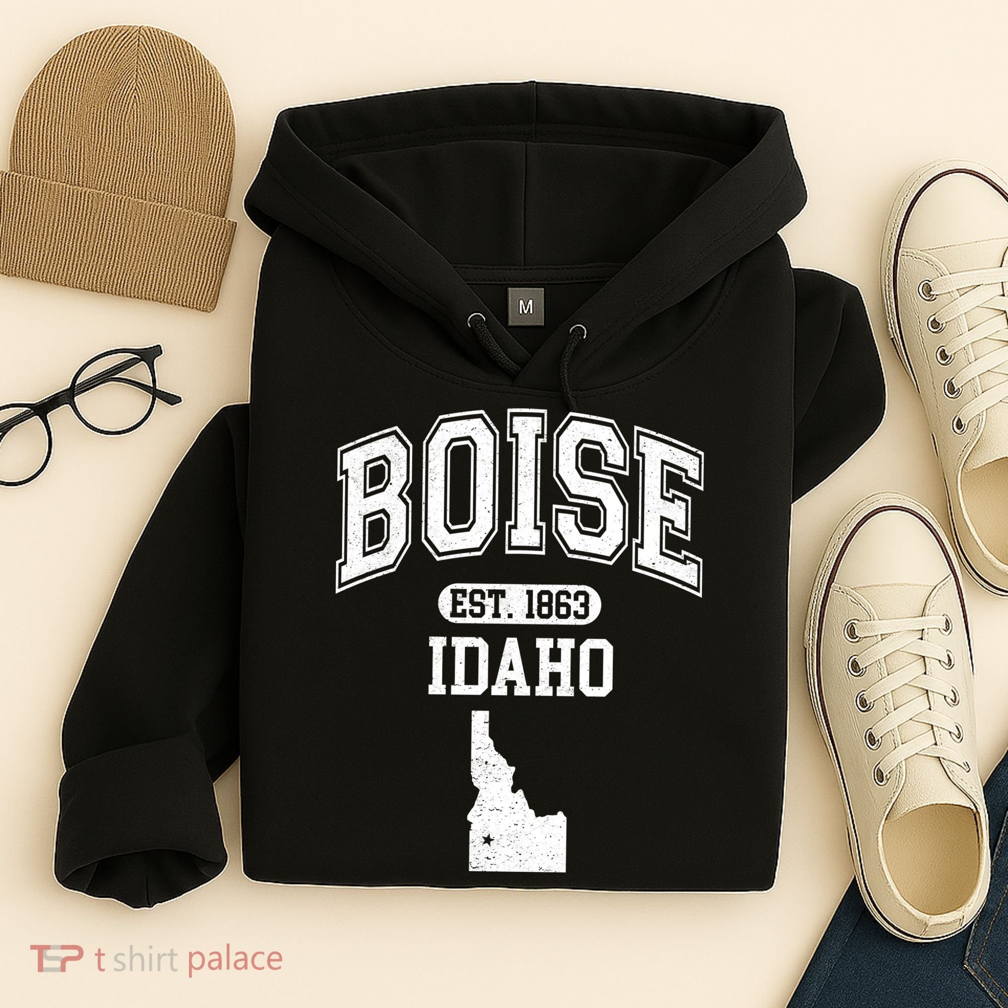 Boise Idaho Est. 1863 Varsity Hoodie