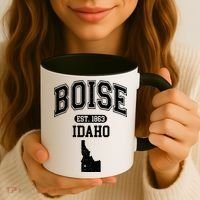 Boise Idaho Est. 1863 Varsity Coffee Mug thumb 3