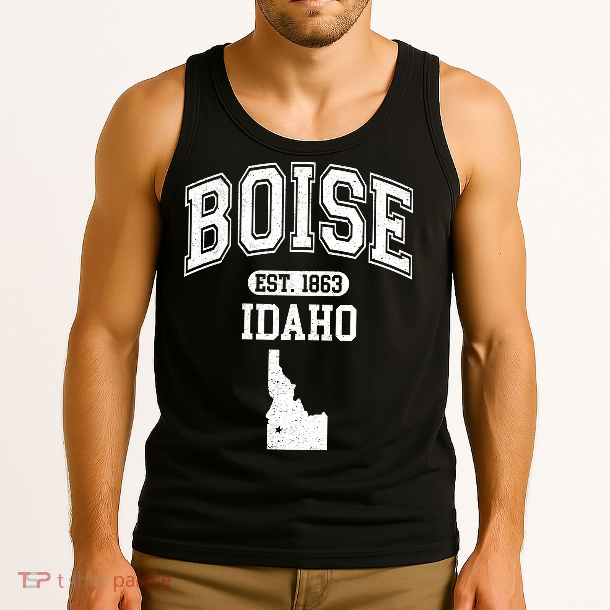 Boise Idaho Est. 1863 Varsity Tank Top