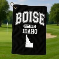 Boise Idaho Est. 1863 Varsity Golf Towel thumb 1