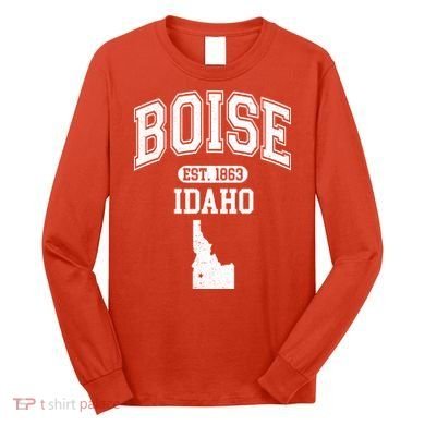 Boise Idaho Est. 1863 Varsity Long Sleeve Shirt