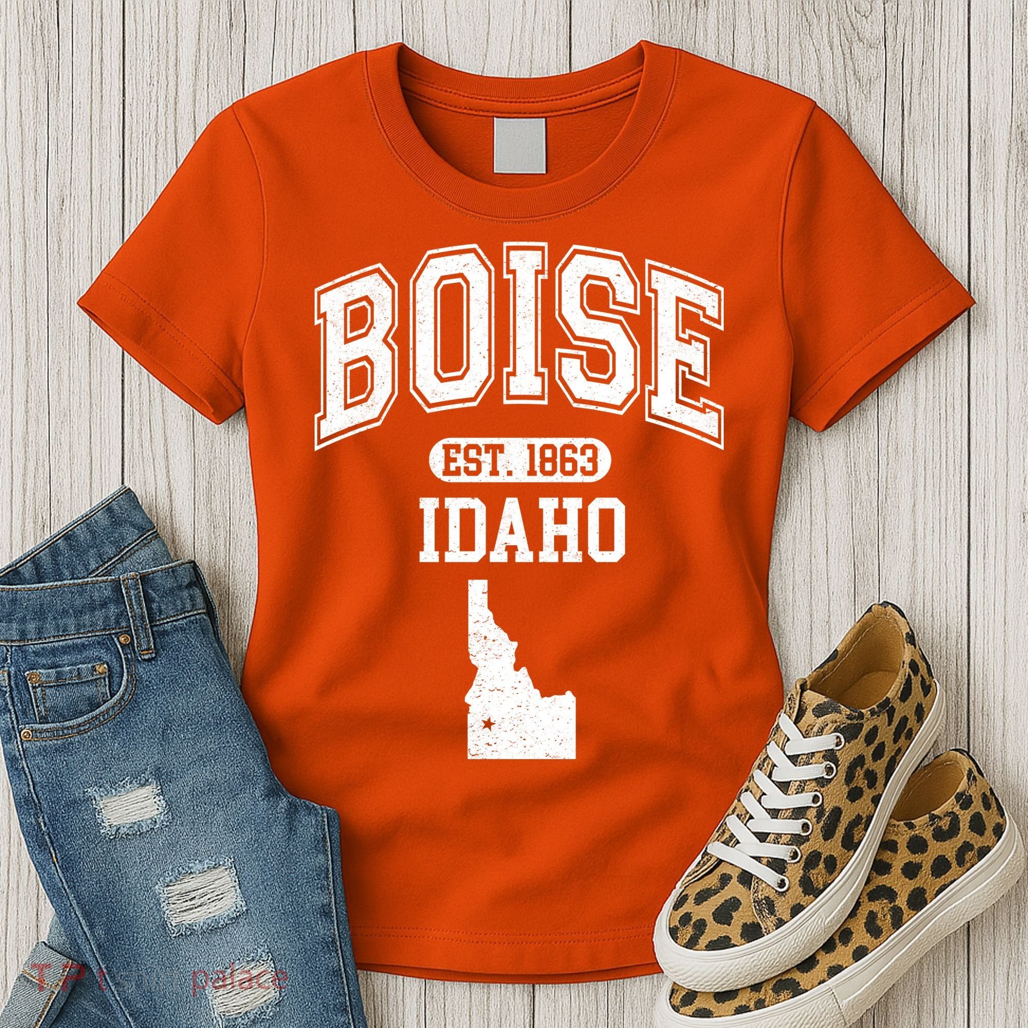 Boise Idaho Est. 1863 Varsity Women's T-Shirt