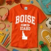 Boise Idaho Est. 1863 Varsity Kids T-Shirt thumb 3