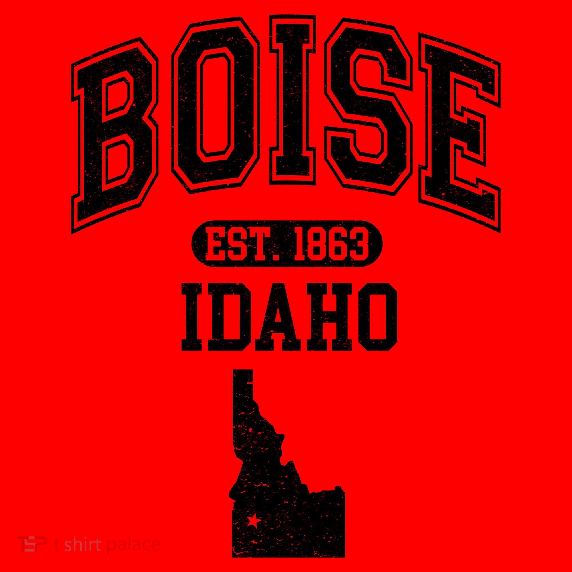Boise Idaho Est. 1863 Varsity Santa Hat