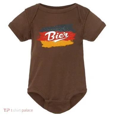 Bier German Flag Oktoberfest Baby Bodysuit