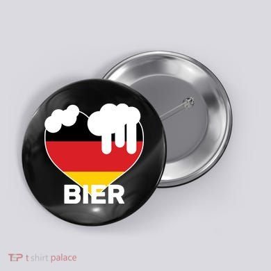 Bier Heart Full of Beer Oktoberfest Button
