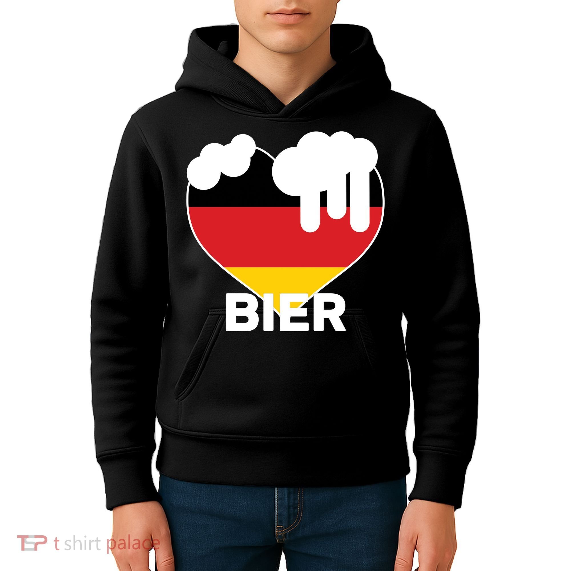 Bier Heart Full of Beer Oktoberfest Kids Hoodie