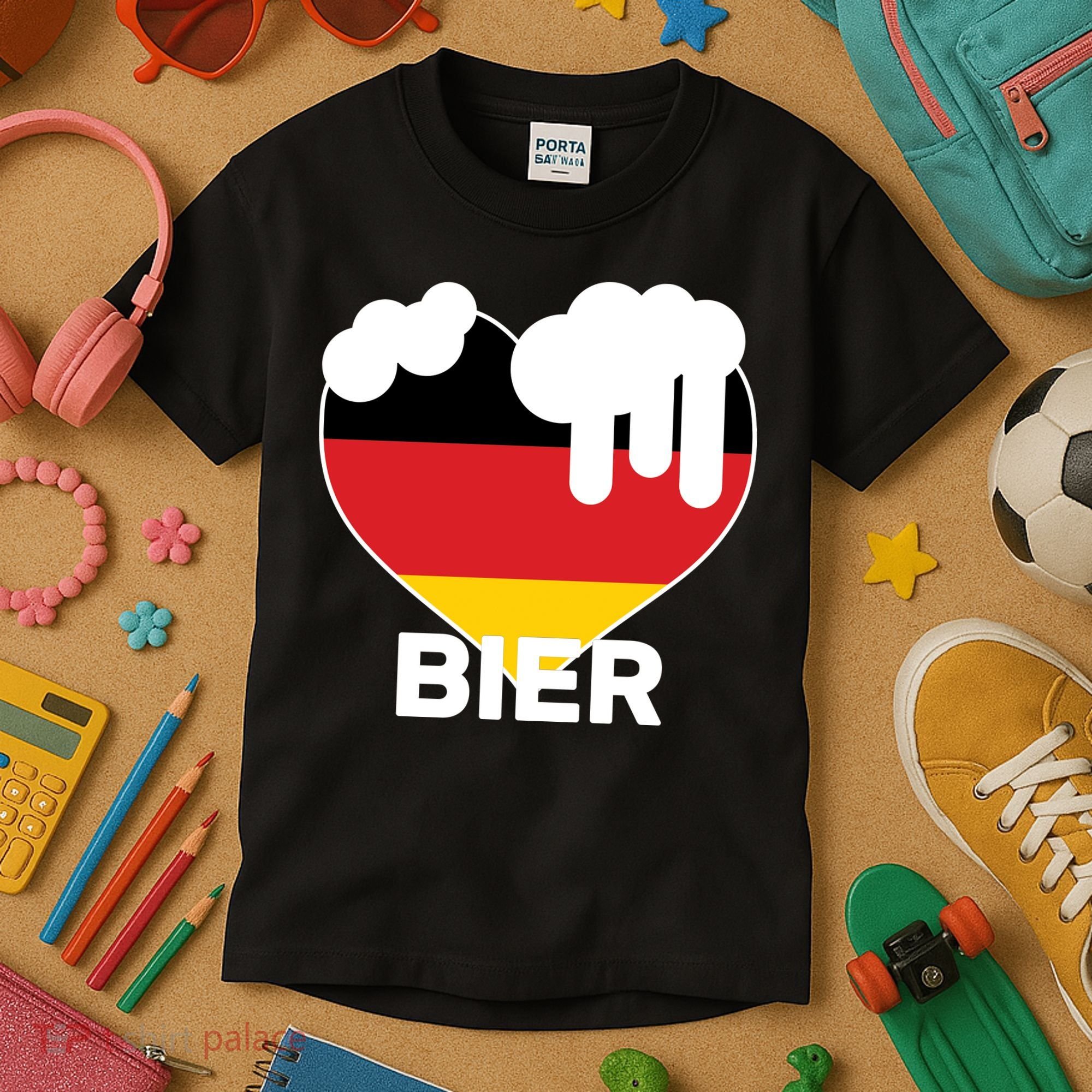 Bier Heart Full of Beer Oktoberfest Kids T-Shirt