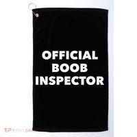 Boob Inspector Funny Saying Halloween Quote Costume Golf Towel thumb 0