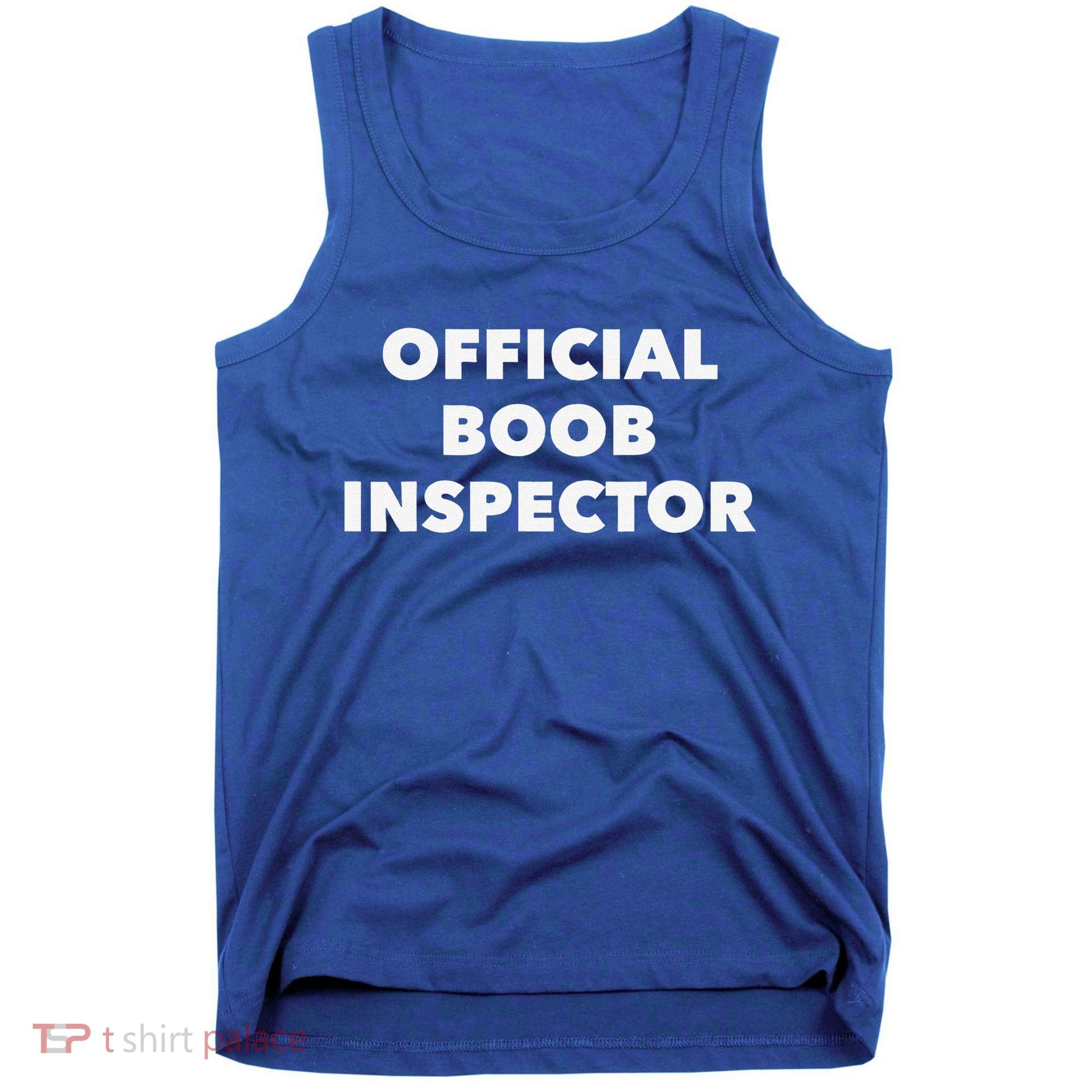 Boob Inspector Funny Saying Halloween Quote Costume Tank Top
