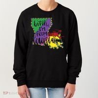 Bitch I'm From Louisiana Mardi Gras Louisiana Map Women's Sweatshirt thumb 0