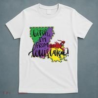Bitch I'm From Louisiana Mardi Gras Louisiana Map T-Shirt thumb 5