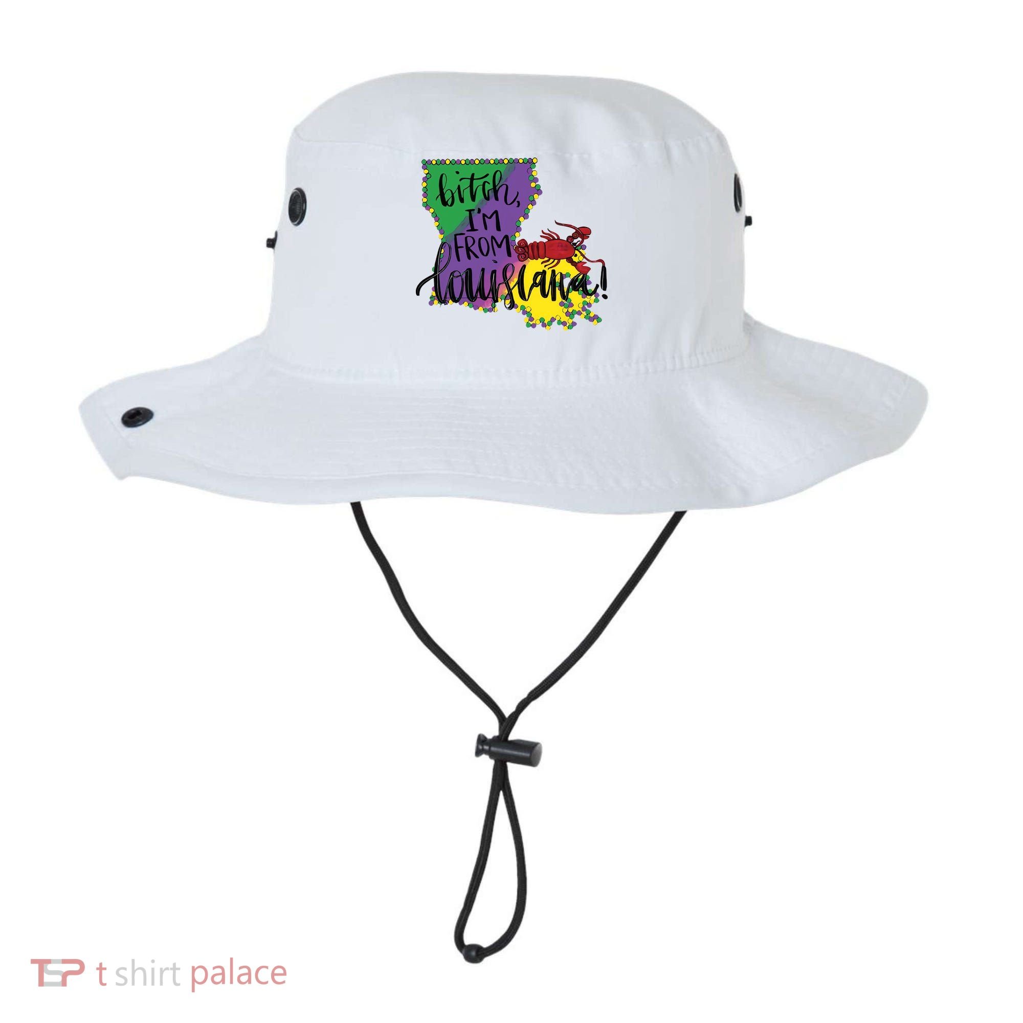 Bitch I'm From Louisiana Mardi Gras Louisiana Map Bucket Hat