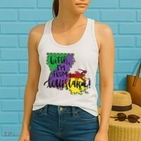 Bitch I'm From Louisiana Mardi Gras Louisiana Map Women's Tank Top thumb 2