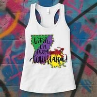 Bitch I'm From Louisiana Mardi Gras Louisiana Map Women's Tank Top thumb 3