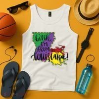 Bitch I'm From Louisiana Mardi Gras Louisiana Map Tank Top thumb 4