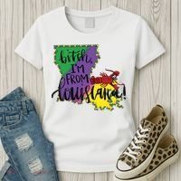 Bitch I'm From Louisiana Mardi Gras Louisiana Map Women's T-Shirt thumb 3