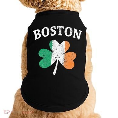 Boston Irish Flag Shamrock I St. Patrick's Day Gift Doggie Tank