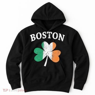 Boston Irish Flag Shamrock I St. Patrick's Day Gift Hoodie